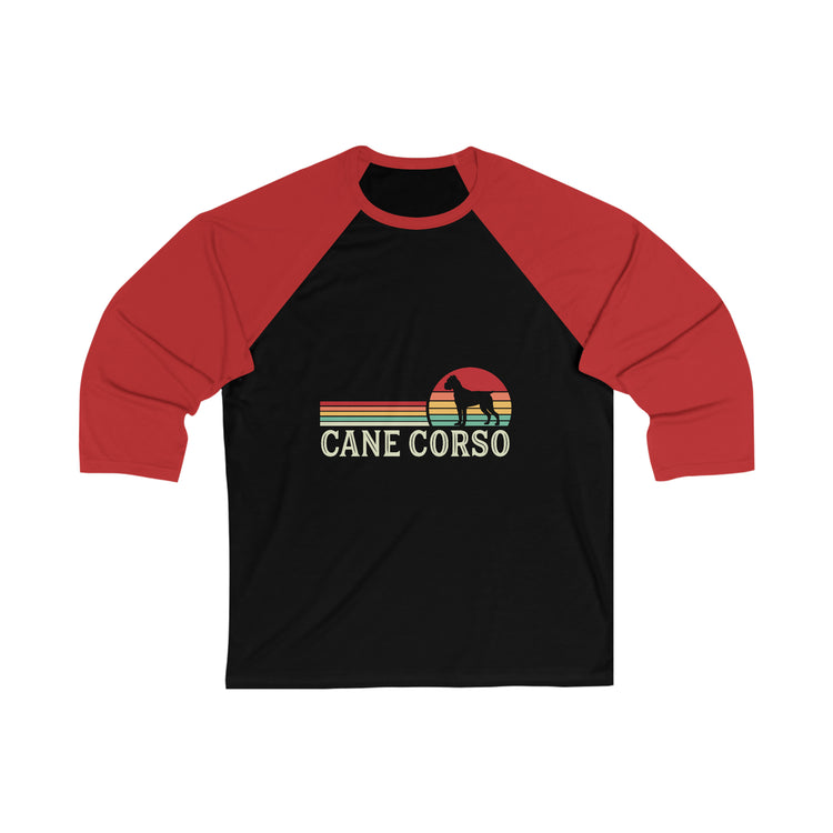 Cane Corso Comfy Retro 3\4 Sleeve Baseball Tee