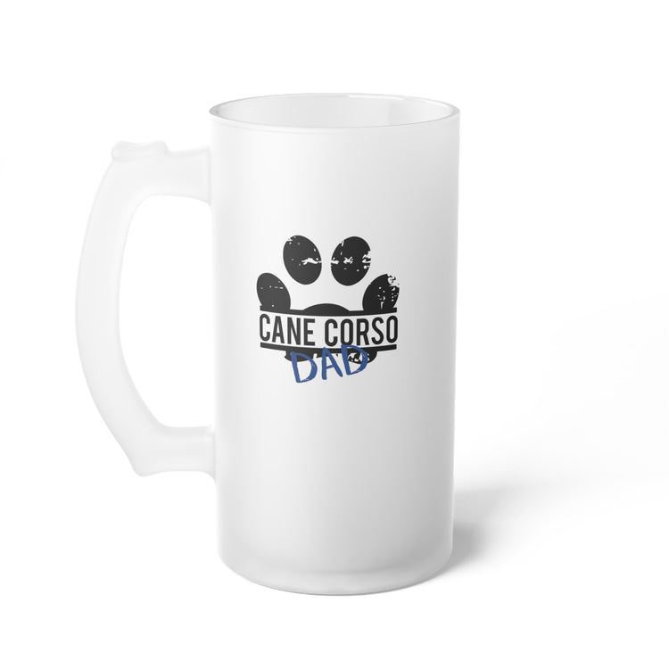 Cane Corso Dad Frosted Glass Beer Mug