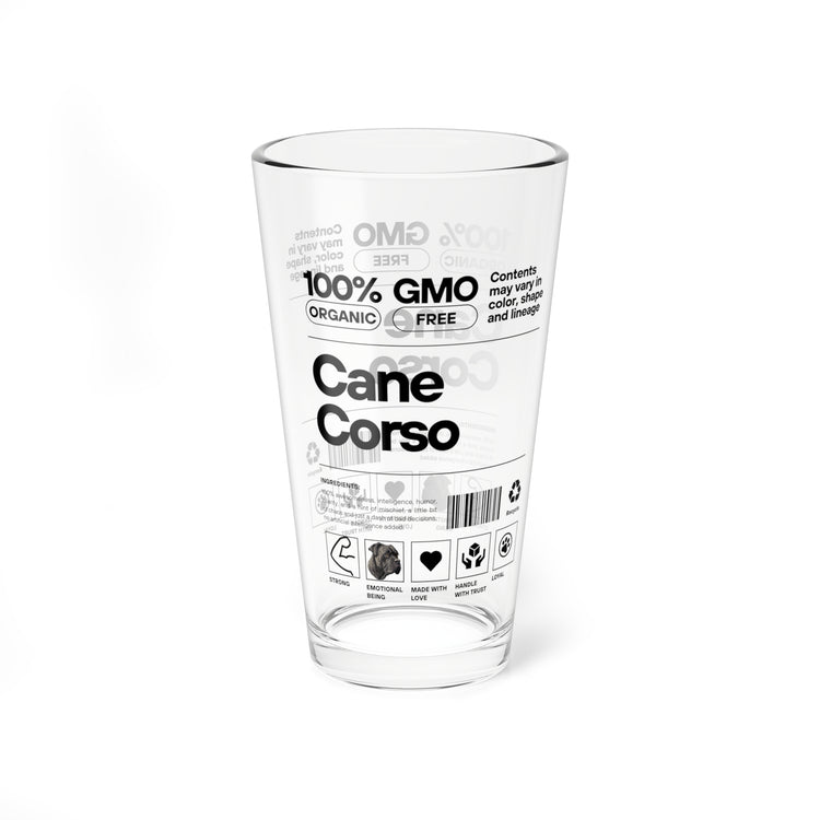 Cane Corso Ingredients Natural Ears Pint Glass, 16oz