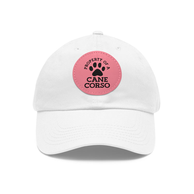 Cane Corso Property of Cap with Leather Patch (Round)
