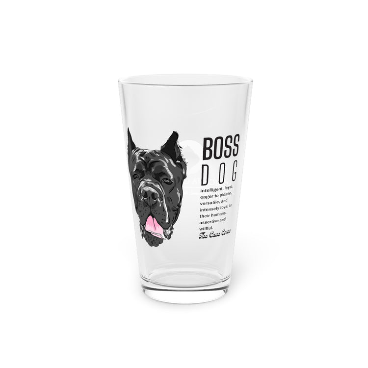 Americana Brand Boss Dog Pint Glass, 16oz