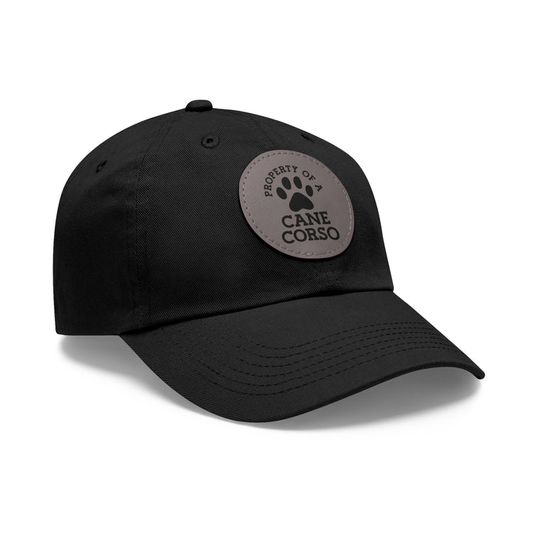 Cane Corso Property of Cap with Leather Patch (Round)