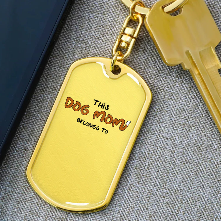 Personalize this Dog Tag Swivel Keychain